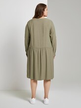 Meliertes Blusenkleid - Frauen - new light khaki melange Meliertes Blusenkleid - Frauen - new light khaki melange - 2 - My True Me