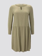 Meliertes Blusenkleid - Frauen - new light khaki melange Meliertes Blusenkleid - Frauen - new light khaki melange - 7 - My True Me