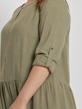 Meliertes Blusenkleid - Frauen - new light khaki melange Meliertes Blusenkleid - Frauen - new light khaki melange - 9 - My True Me