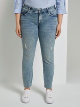 Skinny Fit Jeans mit Destroys - Frauen - light stone wash denim Skinny Fit Jeans mit Destroys - Frauen - light stone wash denim - 1 - My True Me