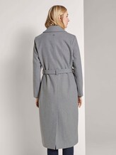 Langer Mantel mit Bindegürtel - Frauen - Smooth Grey Melange Langer Mantel mit Bindegürtel - Frauen - Smooth Grey Melange - 2 - TOM TAILOR