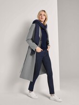 Langer Mantel mit Bindegürtel - Frauen - Smooth Grey Melange Langer Mantel mit Bindegürtel - Frauen - Smooth Grey Melange - 3 - TOM TAILOR