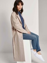 Langer Mantel mit Bindegürtel - Frauen - light-camel melange Langer Mantel mit Bindegürtel - Frauen - light-camel melange - 5 - TOM TAILOR