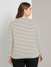 Gestreiftes Langarmshirt - Frauen - white wood navy stripe Gestreiftes Langarmshirt - Frauen - white wood navy stripe - 2 - My True Me