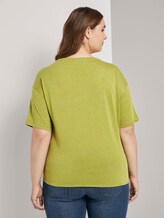 T-Shirt mit Knotendetail - Frauen - wood green melange T-Shirt mit Knotendetail - Frauen - wood green melange - 2 - My True Me