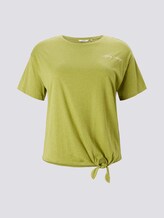 T-Shirt mit Knotendetail - Frauen - wood green melange T-Shirt mit Knotendetail - Frauen - wood green melange - 7 - My True Me