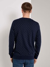 Gemustertes Sweatshirt - Männer - navy mini stripes print Gemustertes Sweatshirt - Männer - navy mini stripes print - 2 - TOM TAILOR Denim