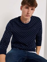 Gemustertes Sweatshirt - Männer - navy mini stripes print Gemustertes Sweatshirt - Männer - navy mini stripes print - 5 - TOM TAILOR Denim