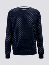 Gemustertes Sweatshirt - Männer - navy mini stripes print Gemustertes Sweatshirt - Männer - navy mini stripes print - 7 - TOM TAILOR Denim