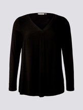 Langarmshirt mit Faltendetail - Frauen - Deep Black Langarmshirt mit Faltendetail - Frauen - Deep Black - 7 - My True Me