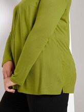 Curvy - Langarmshirt mit Faltendetail - Frauen - wood green Curvy - Langarmshirt mit Faltendetail - Frauen - wood green - 10 - My True Me