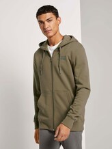 Kapuzen-Sweatjacke mit kleinem Print - Männer - Dry Greyish Olive Kapuzen-Sweatjacke mit kleinem Print - Männer - Dry Greyish Olive - 1 - TOM TAILOR Denim