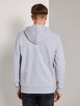 Kapuzen-Sweatjacke mit kleinem Print - Männer - Light Stone Grey Melange Kapuzen-Sweatjacke mit kleinem Print - Männer - Light Stone Grey Melange - 2 - TOM TAILOR Denim