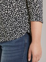 Gemusterte Henley-Bluse - Frauen - navy abstract leopard design Gemusterte Henley-Bluse - Frauen - navy abstract leopard design - 10 - My True Me