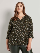 Patterned Henley blouse - Women - rosin flower pattern Patterned Henley blouse - Women - rosin flower pattern - 1 - My True Me