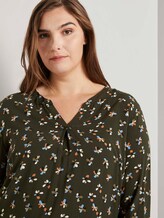 Patterned Henley blouse - Women - rosin flower pattern Patterned Henley blouse - Women - rosin flower pattern - 9 - My True Me