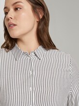 Curvy - Gestreifte Longbluse mit Turn-Ups - Frauen - offwhite charcoal stripe Curvy - Gestreifte Longbluse mit Turn-Ups - Frauen - offwhite charcoal stripe - 10 - My True Me
