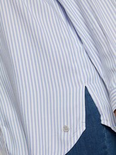 Gestreifte Longbluse mit Turn-Ups - Frauen - offwhite sea blue stripe Gestreifte Longbluse mit Turn-Ups - Frauen - offwhite sea blue stripe - 10 - My True Me