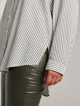 Gestreifte Longbluse mit Turn-Ups - Frauen - offwhite rosin stripe Gestreifte Longbluse mit Turn-Ups - Frauen - offwhite rosin stripe - 10 - My True Me