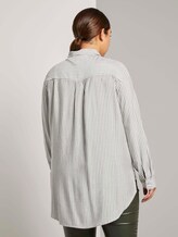 Gestreifte Longbluse mit Turn-Ups - Frauen - offwhite rosin stripe Gestreifte Longbluse mit Turn-Ups - Frauen - offwhite rosin stripe - 2 - My True Me