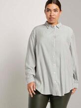 Gestreifte Longbluse mit Turn-Ups - Frauen - offwhite rosin stripe Gestreifte Longbluse mit Turn-Ups - Frauen - offwhite rosin stripe - 5 - My True Me
