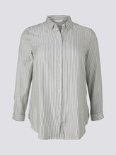 Gestreifte Longbluse mit Turn-Ups - Frauen - offwhite rosin stripe Gestreifte Longbluse mit Turn-Ups - Frauen - offwhite rosin stripe - 7 - My True Me