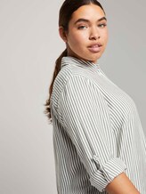 Gestreifte Longbluse mit Turn-Ups - Frauen - offwhite rosin stripe Gestreifte Longbluse mit Turn-Ups - Frauen - offwhite rosin stripe - 9 - My True Me