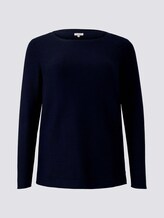 Curvy - Pullover mit Streifenstruktur - Frauen - Sky Captain Blue Curvy - Pullover mit Streifenstruktur - Frauen - Sky Captain Blue - 7 - My True Me