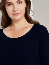 Curvy - Pullover mit Streifenstruktur - Frauen - Sky Captain Blue Curvy - Pullover mit Streifenstruktur - Frauen - Sky Captain Blue - 9 - My True Me