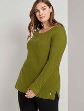 Pullover mit Streifenstruktur - Frauen - california sand yellow Pullover mit Streifenstruktur - Frauen - california sand yellow - 5 - My True Me
