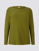 Pullover mit Streifenstruktur - Frauen - california sand yellow Pullover mit Streifenstruktur - Frauen - california sand yellow - 7 - My True Me