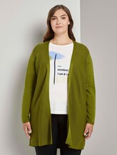 Curvy - Strukturierter Cardigan - Frauen - wood green Curvy - Strukturierter Cardigan - Frauen - wood green - 1 - My True Me