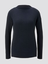 Pullover mit Stehkragen in Ripp-Optik - Frauen - Sky Captain Blue Pullover mit Stehkragen in Ripp-Optik - Frauen - Sky Captain Blue - 7 - TOM TAILOR