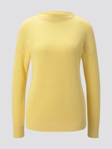 Pullover mit Stehkragen in Ripp-Optik - Frauen - honey popcorn Pullover mit Stehkragen in Ripp-Optik - Frauen - honey popcorn - 7 - TOM TAILOR
