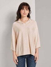 Lockerer Kapuzenpullover - Frauen - desert sand melange Lockerer Kapuzenpullover - Frauen - desert sand melange - 1 - TOM TAILOR