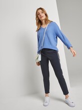 Pullover mit V-Ausschnitt - Frauen - sea blue melange Pullover mit V-Ausschnitt - Frauen - sea blue melange - 3 - TOM TAILOR