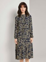 Printed dress with ruffles - Women - yellow flower design Printed dress with ruffles - Women - yellow flower design - 1 - TOM TAILOR