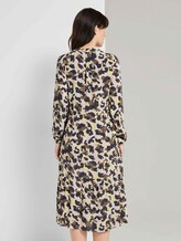 Gemustertes Midikleid mit Volants - Frauen - khaki yellow camouflage design Gemustertes Midikleid mit Volants - Frauen - khaki yellow camouflage design - 2 - TOM TAILOR