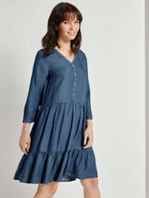 Tencel-Jeanskleid mit Volants - Frauen - light stone wash denim Tencel-Jeanskleid mit Volants - Frauen - light stone wash denim - 5 - TOM TAILOR