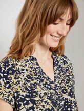 Henley-Bluse mit elastischem Bund - Frauen - yellow flower design Henley-Bluse mit elastischem Bund - Frauen - yellow flower design - 9 - TOM TAILOR