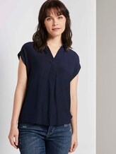 Blusenshirt mit Henley-Kragen - Frauen - Sky Captain Blue Blusenshirt mit Henley-Kragen - Frauen - Sky Captain Blue - 5 - TOM TAILOR