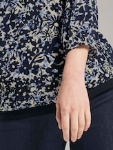 Gemusterte Bluse mit Tape-Details - Frauen - blue flower design Gemusterte Bluse mit Tape-Details - Frauen - blue flower design - 10 - TOM TAILOR