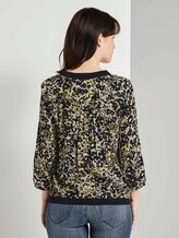 Gemusterte Bluse mit Tape-Details - Frauen - yellow flower design Gemusterte Bluse mit Tape-Details - Frauen - yellow flower design - 2 - TOM TAILOR