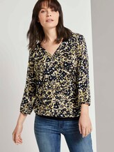Gemusterte Bluse mit Tape-Details - Frauen - yellow flower design Gemusterte Bluse mit Tape-Details - Frauen - yellow flower design - 5 - TOM TAILOR
