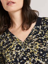 Gemusterte Bluse mit Tape-Details - Frauen - yellow flower design Gemusterte Bluse mit Tape-Details - Frauen - yellow flower design - 9 - TOM TAILOR