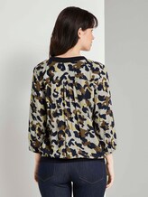 Gemusterte Bluse mit Tape-Details - Frauen - khaki yellow camouflage design Gemusterte Bluse mit Tape-Details - Frauen - khaki yellow camouflage design - 2 - TOM TAILOR
