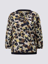 Gemusterte Bluse mit Tape-Details - Frauen - khaki yellow camouflage design Gemusterte Bluse mit Tape-Details - Frauen - khaki yellow camouflage design - 7 - TOM TAILOR