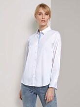 Henley-Bluse mit Faltendetail - Frauen - White Henley-Bluse mit Faltendetail - Frauen - White - 1 - TOM TAILOR