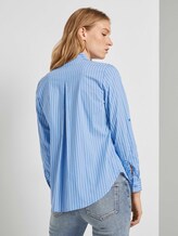 Henley-Bluse mit Faltendetail - Frauen - blue vertical thin stripe Henley-Bluse mit Faltendetail - Frauen - blue vertical thin stripe - 2 - TOM TAILOR