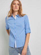 Henley-Bluse mit Faltendetail - Frauen - blue vertical thin stripe Henley-Bluse mit Faltendetail - Frauen - blue vertical thin stripe - 5 - TOM TAILOR